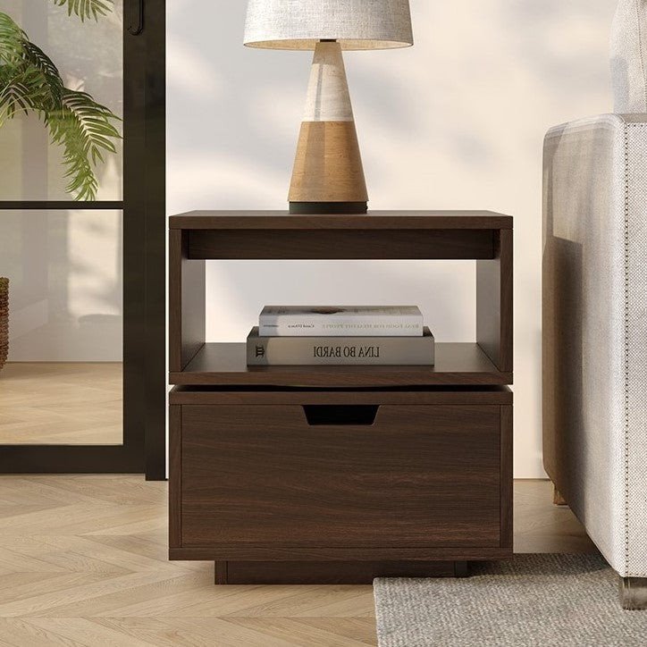 YOWOS 2-Tier Square Rotating Accent Bedside Table-Clearance Sale-7 left