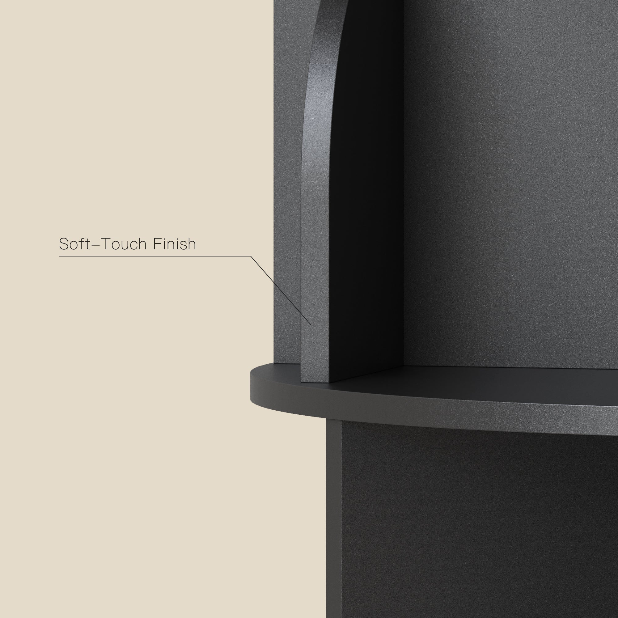 YOWOS Circinus Core 360° Rotating Storage Rack Wood Black 5 Tiers